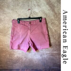 American Eagle Brix pink/red-Ne(x)t Level Flex Flat Front Short-Mens size 30-EUC
